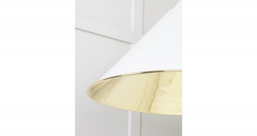 Smooth Brass Hockley Pendant in Flock