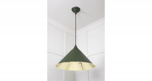 Smooth Brass Hockley Pendant in Heath