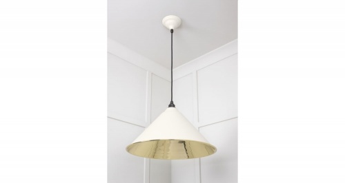 Smooth Brass Hockley Pendant in Teasel