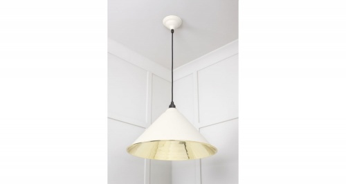 Smooth Brass Hockley Pendant in Teasel