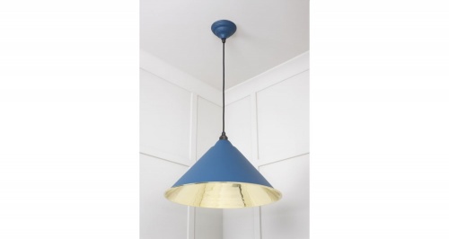 Smooth Brass Hockley Pendant in Upstream