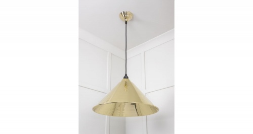 Smooth Brass Hockley Pendant