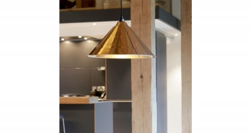 Smooth Brass Hockley Pendant