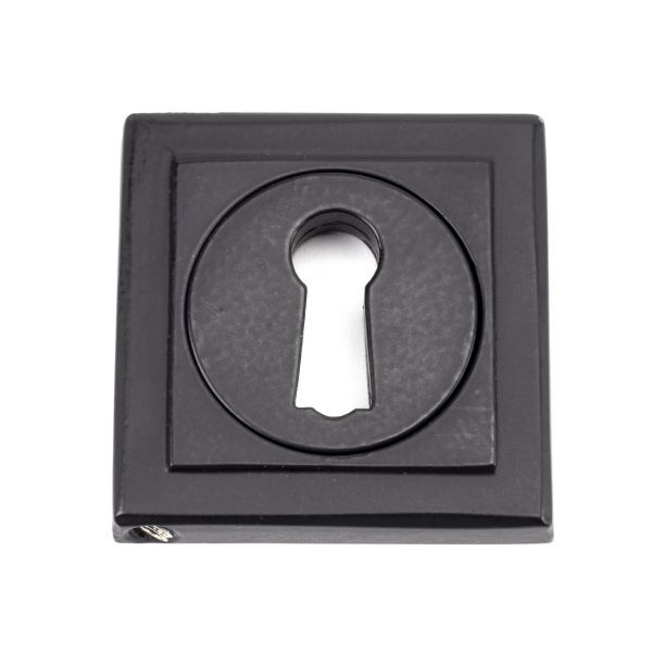 Matt Black Round Escutcheon (Square Rose)