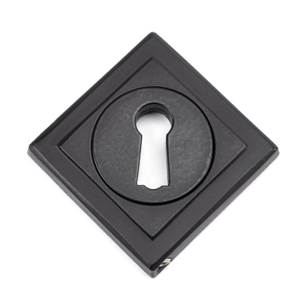 Matt Black Round Escutcheon (Square Rose)