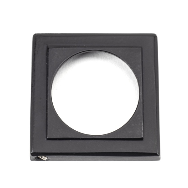 Matt Black Round Escutcheon (Square Rose)