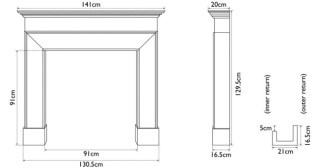 The Nostell Fire Surround - Oak