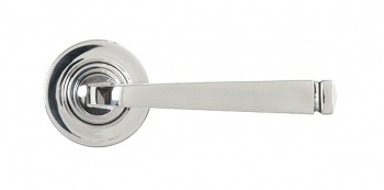 Polished Marine SS (316) Avon Round Lever on Rose Set (Plain)