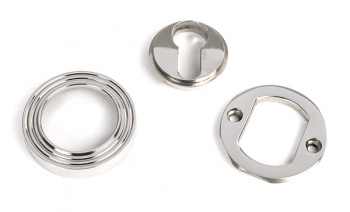 Polished Marine SS (316) Round Euro Escutcheon (Beehive)