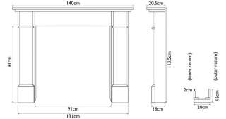 The Berrington Fire Surround - Oak