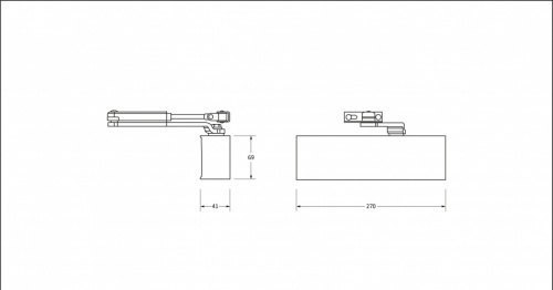 Aged Brass Size 2-5 Door Closer & Cover