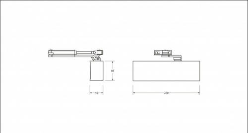 Polished Chrome Size 2-5 Door Closer & Cover