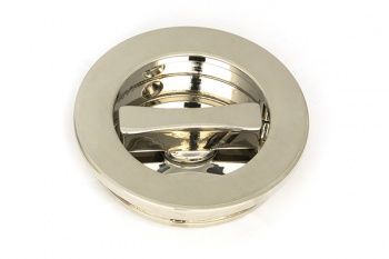 Polished Nickel 60mm Plain Round Pull - Privacy Set