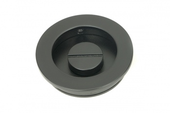 Matt Black 60mm Plain Round Pull - Privacy Set