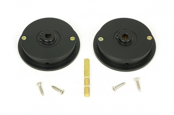 Matt Black 60mm Plain Round Pull - Privacy Set