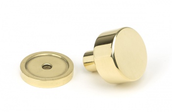 Polished Brass Kelso Cabinet Knob - 25mm (Plain)