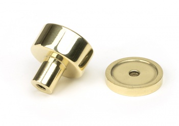 Polished Brass Kelso Cabinet Knob - 25mm (Plain)