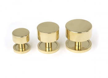 Polished Brass Kelso Cabinet Knob - 25mm (Plain)