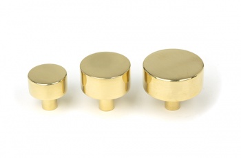 Polished Brass Kelso Cabinet Knob - 25mm (No Rose)