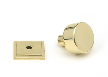 Polished Brass Kelso Cabinet Knob - 25mm (Square)