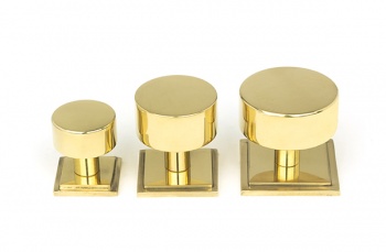 Polished Brass Kelso Cabinet Knob - 38mm (Square)