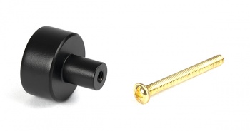 Matt Black Kelso Cabinet Knob - 25mm (No rose)