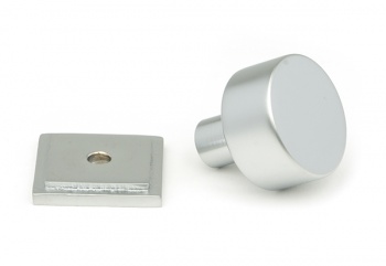 Satin Chrome Kelso Cabinet Knob - 25mm (Square)