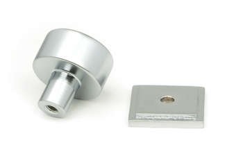 Satin Chrome Kelso Cabinet Knob - 25mm (Square)