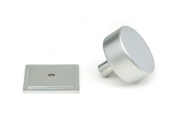 Satin Chrome Kelso Cabinet Knob - 38mm (Square)