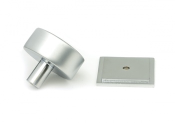 Satin Chrome Kelso Cabinet Knob - 38mm (Square)