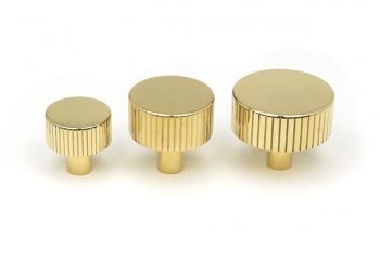 Polished Brass Judd Cabinet Knob - 25mm (No Rose)