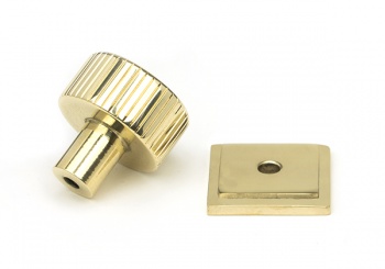 Polished Brass Judd Cabinet Knob - 25mm (Square)