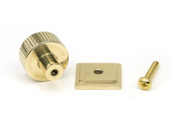 Polished Brass Judd Cabinet Knob - 25mm (Square)