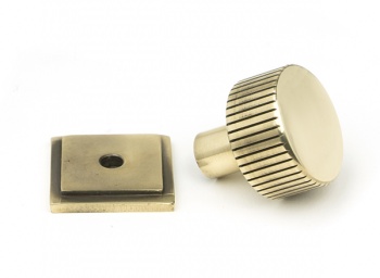 Aged Brass Judd Cabinet Knob - 25mm (Square)