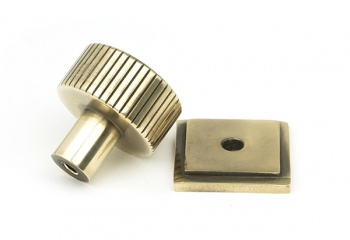 Aged Brass Judd Cabinet Knob - 25mm (Square)