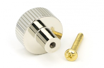 Polished Nickel Judd Cabinet Knob - 25mm (No rose)