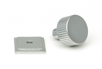 Satin Chrome Judd Cabinet Knob - 25mm (Square)