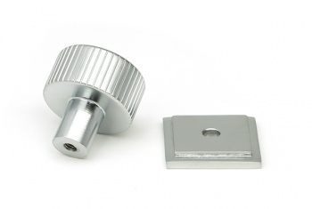 Satin Chrome Judd Cabinet Knob - 25mm (Square)