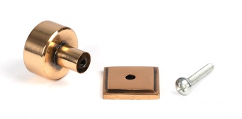 Polished Bronze Kelso Cabinet Knob - 25mm (Square)