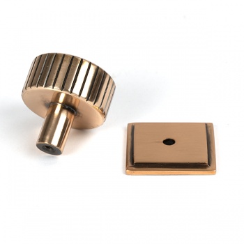 Polished Bronze Judd Cabinet Knob - 32mm (Square)