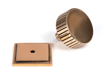 Polished Bronze Judd Cabinet Knob - 38mm (Square)