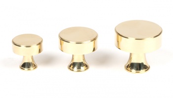 Polished Brass Scully Cabinet Knob - 32mm