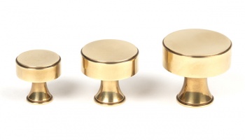 Aged Brass Scully Cabinet Knob - 38mm