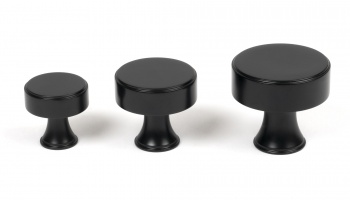 Matt Black Scully Cabinet Knob - 25mm