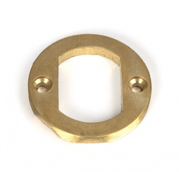 Polished Brass Round Euro Escutcheon (Art Deco)