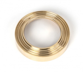 Polished Brass Round Euro Escutcheon (Beehive)