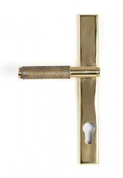 Polished Brass Brompton Slimline Lever Espag. Lock Set