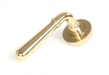 Polished Brass Newbury Lever on Rose Set (Plain)