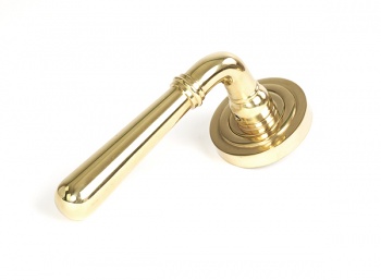 Polished Brass Newbury Lever on Rose Set (Art Deco)