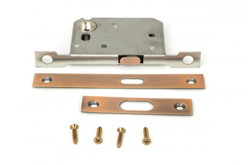 Polished Bronze 50mm Sliding Door Lock